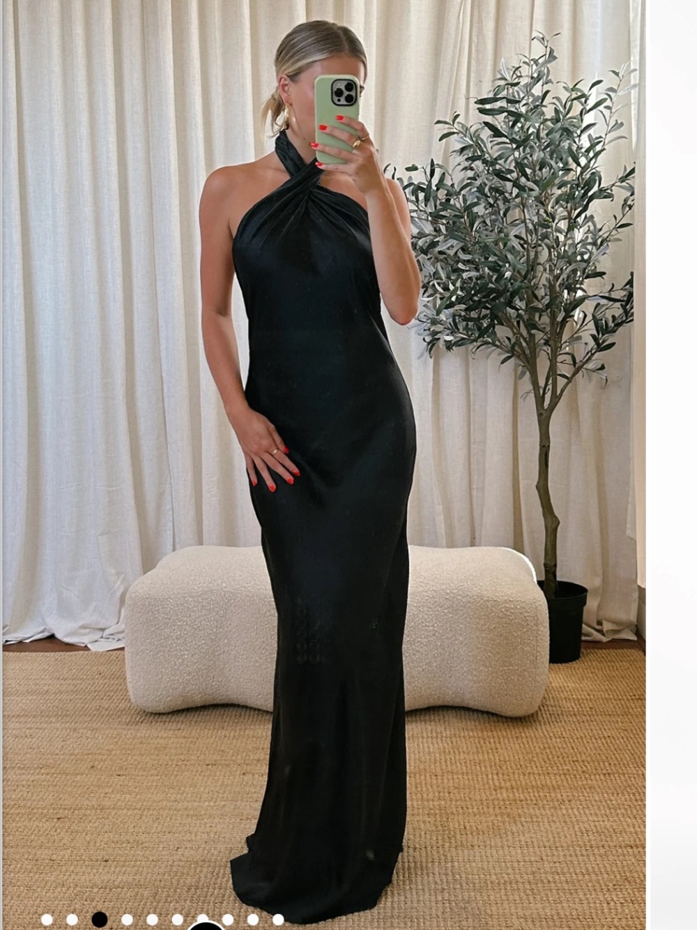 Show Me Your MuMu Black Jasmine Halter Maxi Dress